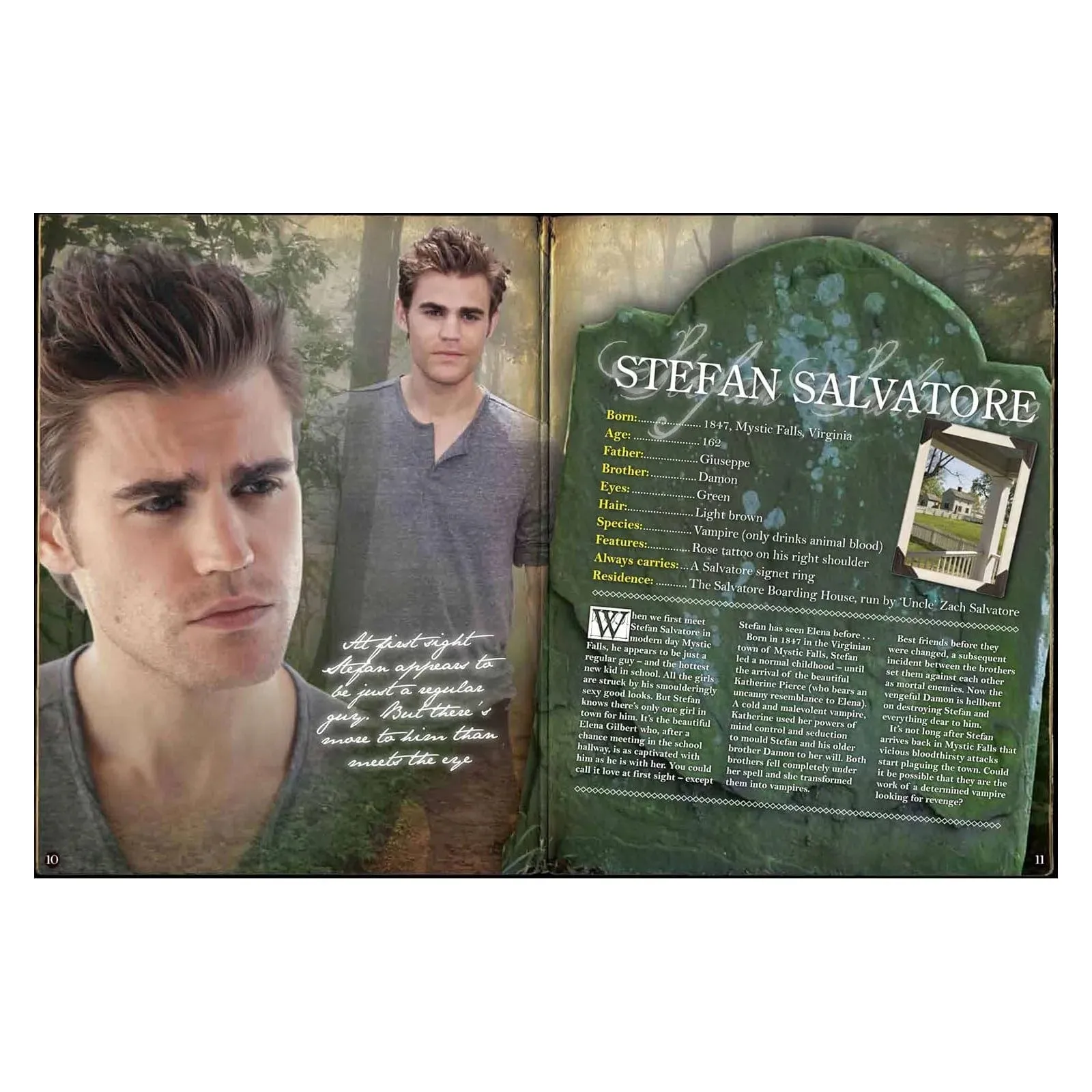 100% The Vampire Diaries Harcover Book Unofficial Guide with FREE Poster