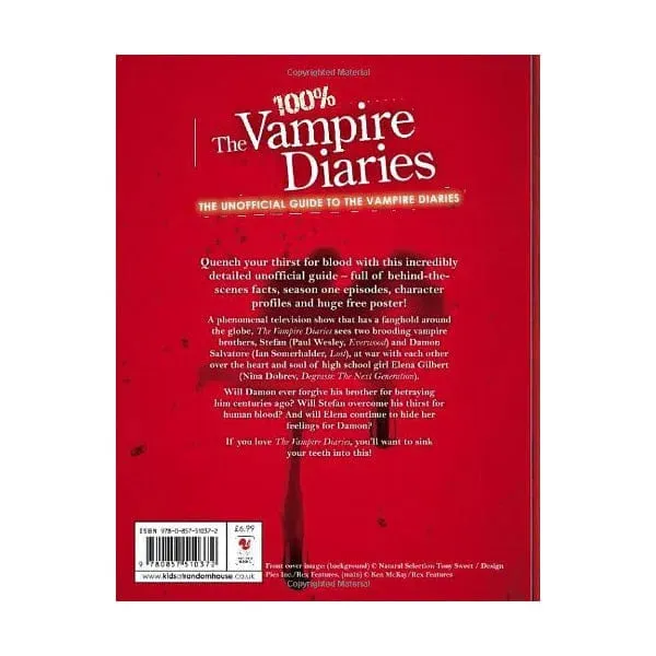 100% The Vampire Diaries Harcover Book Unofficial Guide with FREE Poster