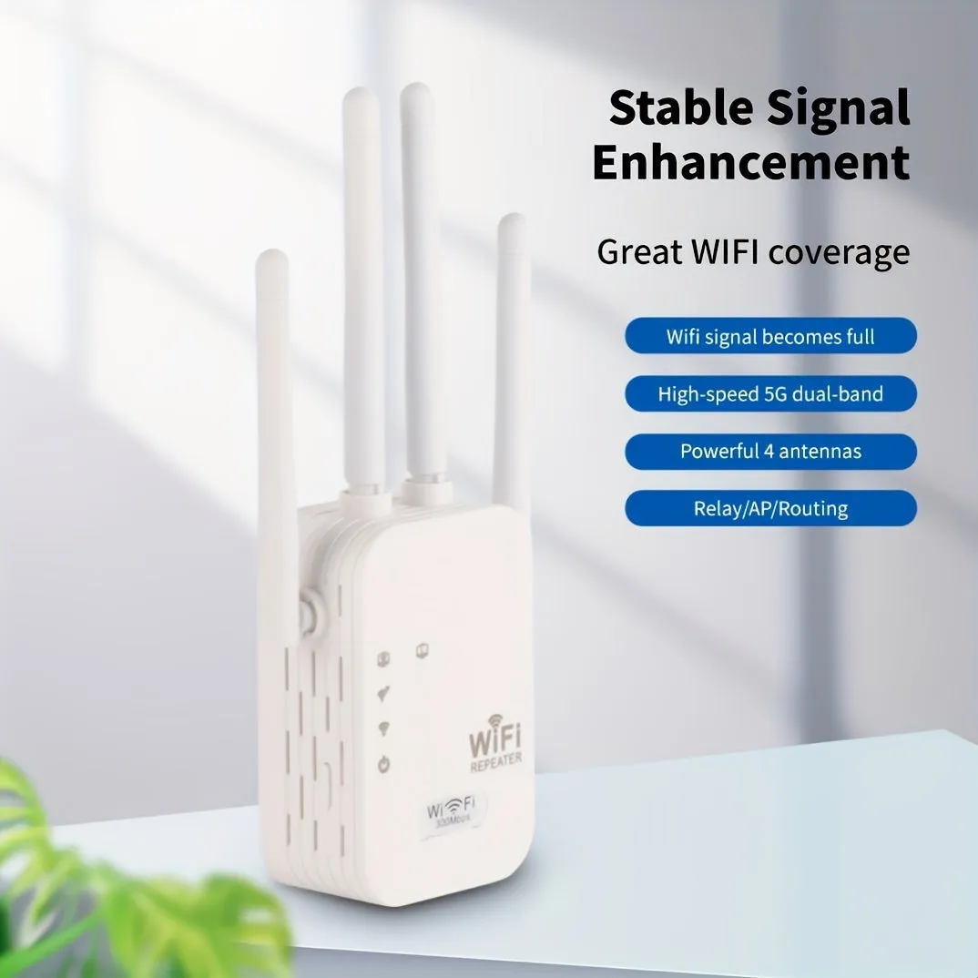 1200 Mbps Dual Band WiFi Extender with 35 Device Support