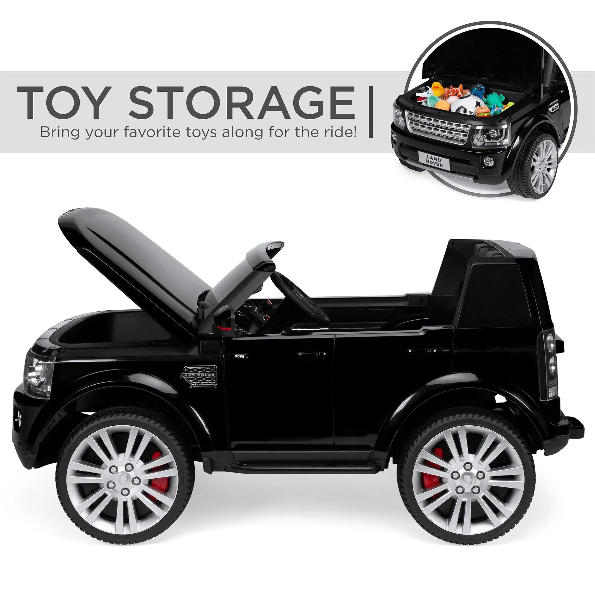 12V 2-Seater Licensed Land Rover Ride-On w/ Parent Remote Control