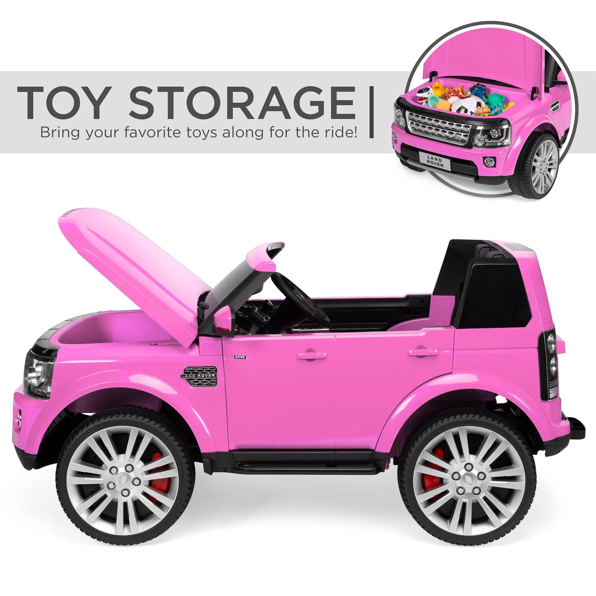 12V 2-Seater Licensed Land Rover Ride-On w/ Parent Remote Control