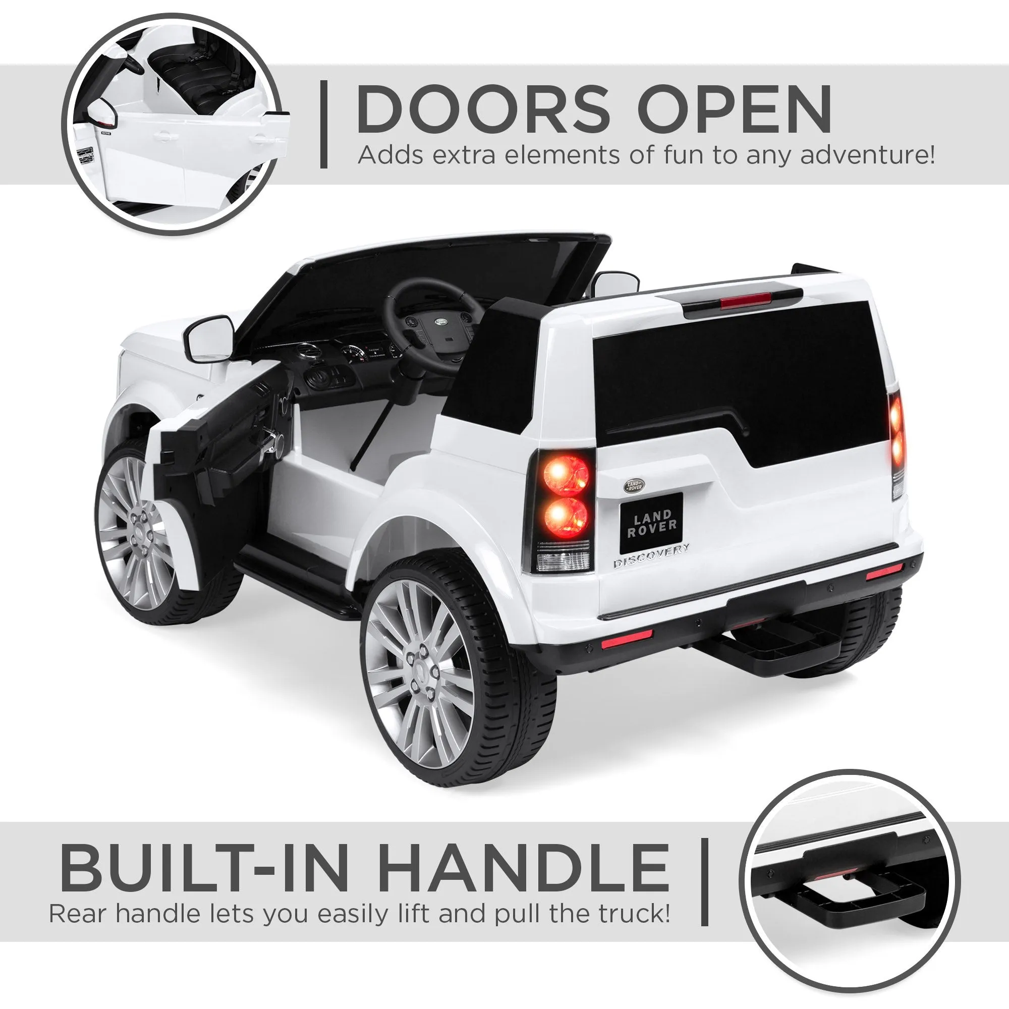 12V 2-Seater Licensed Land Rover Ride-On w/ Parent Remote Control
