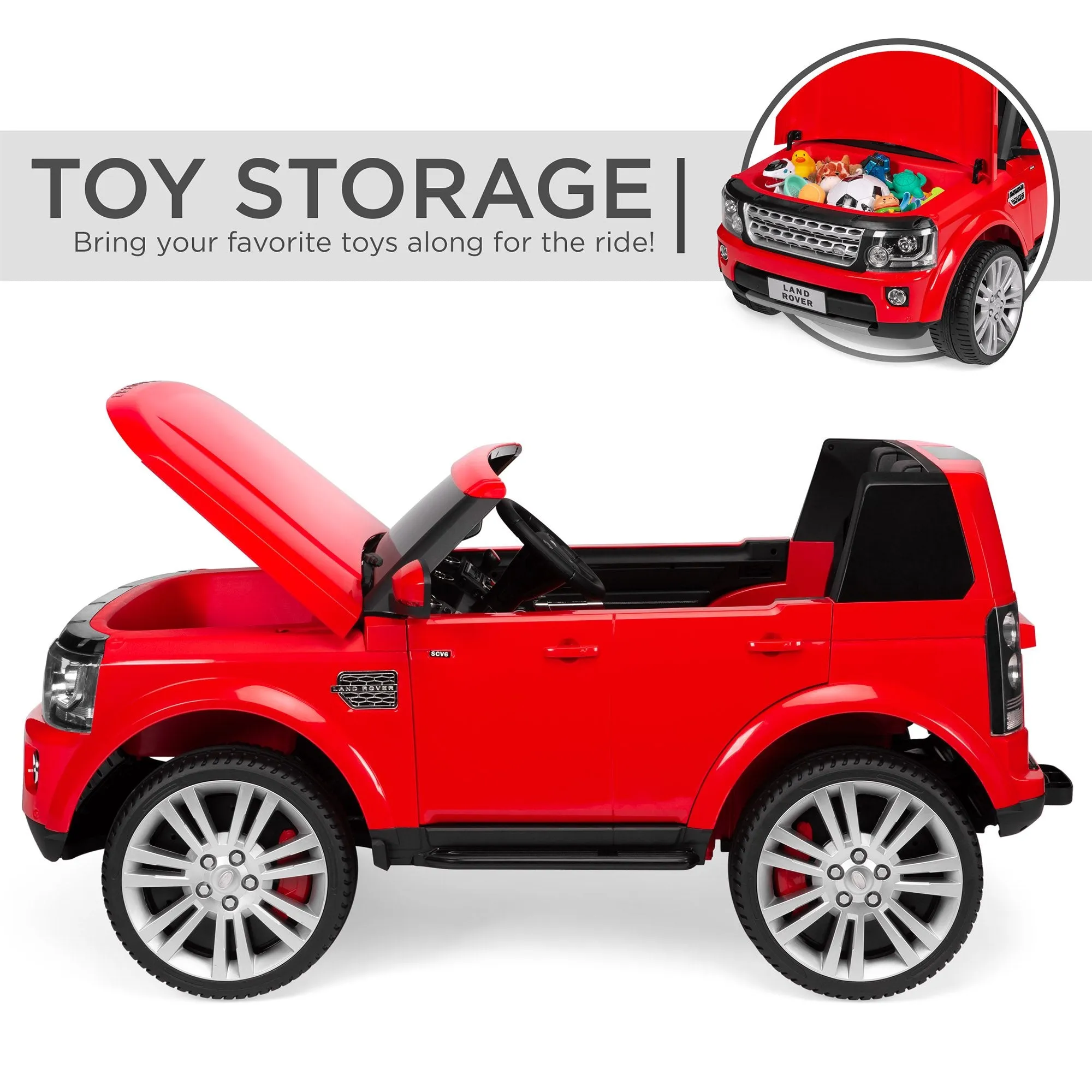 12V 2-Seater Licensed Land Rover Ride-On w/ Parent Remote Control