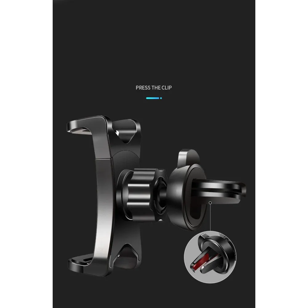 3 in 1 Car GPS Smartphone Holder: Dashboard / Visor Clamp   AC Grid Clip for Huawei P Smart Z (2019) - Black