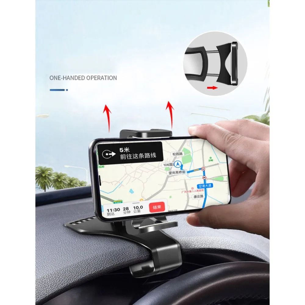 3 in 1 Car GPS Smartphone Holder: Dashboard / Visor Clamp   AC Grid Clip for Huawei P Smart Z (2019) - Black