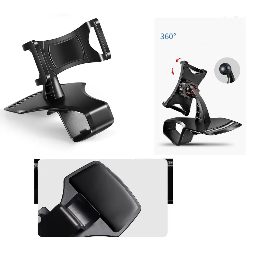 3 in 1 Car GPS Smartphone Holder: Dashboard / Visor Clamp   AC Grid Clip for Huawei P Smart Z (2019) - Black