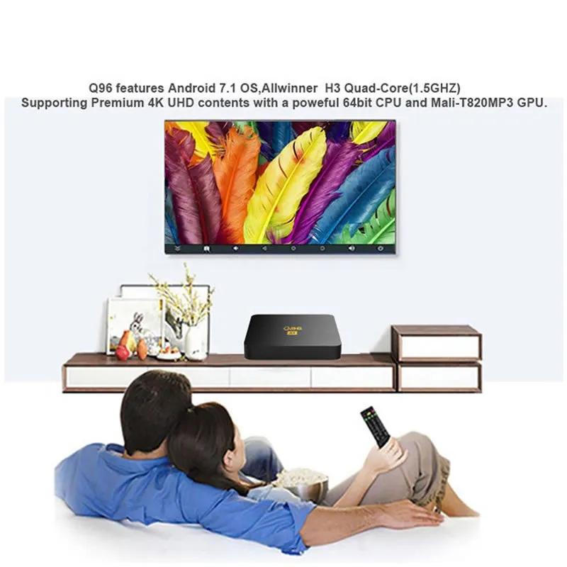 4K Ultra Hd 5G Android Tv Box 2Gb 16Gb -Q96 X1