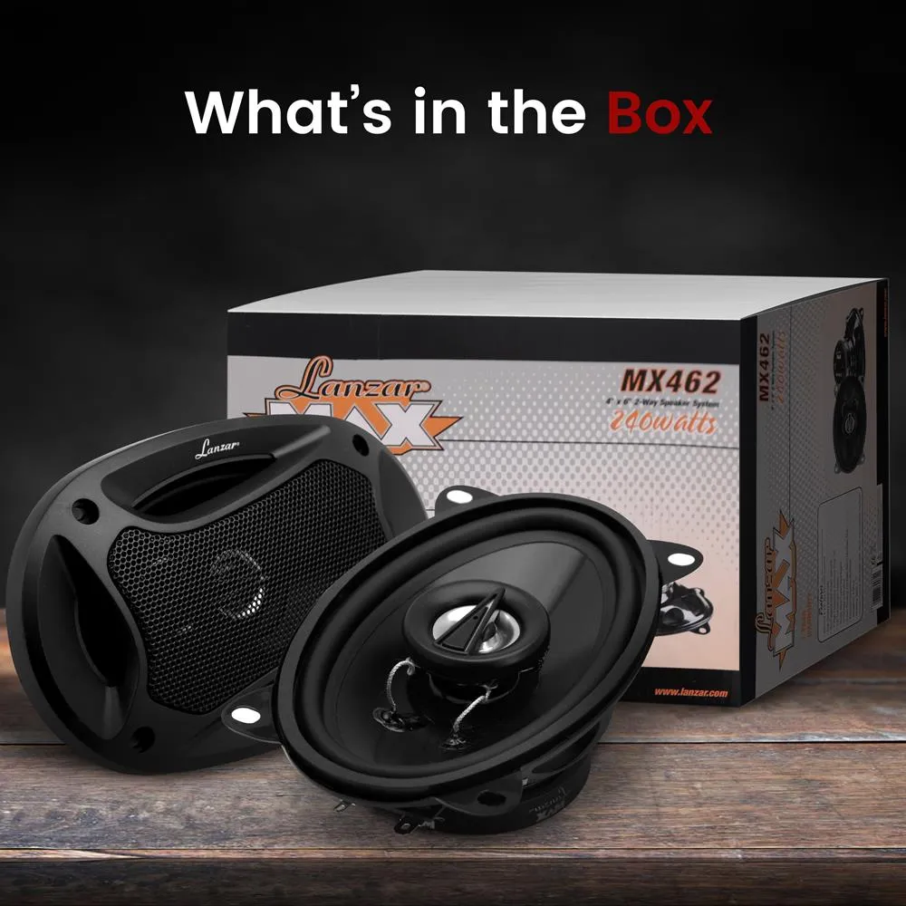 4" X 6" 240 Watts 2 Way Coaxial Speakers