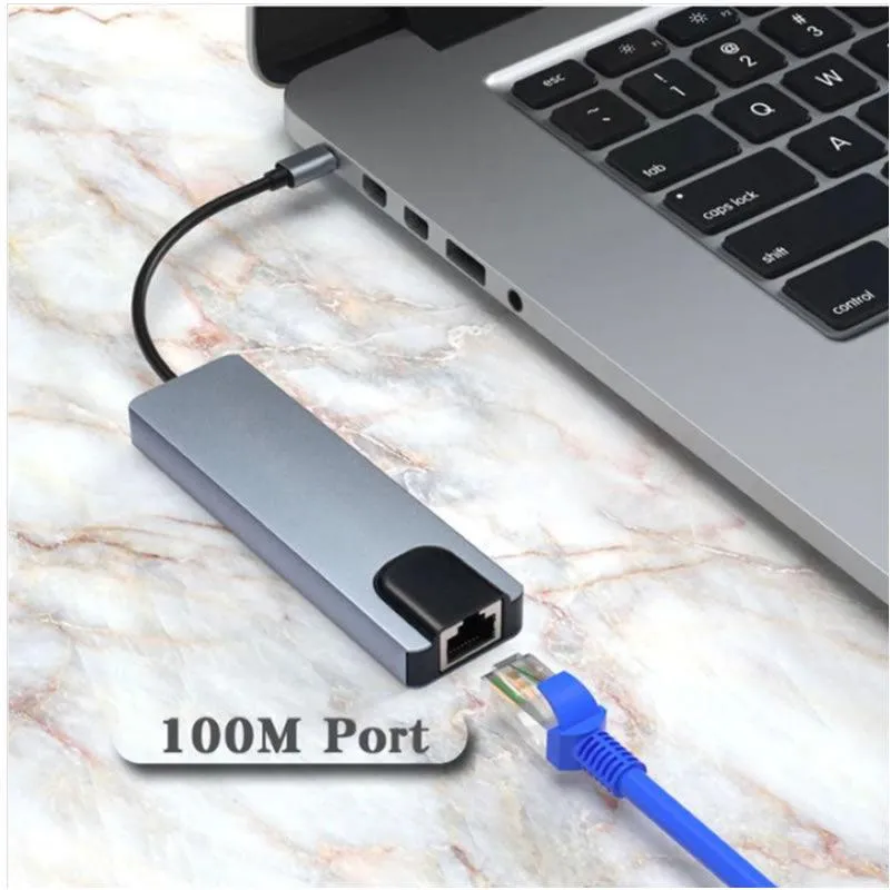 5 In 1 Type C Multi-Port Hub Q-TZ201