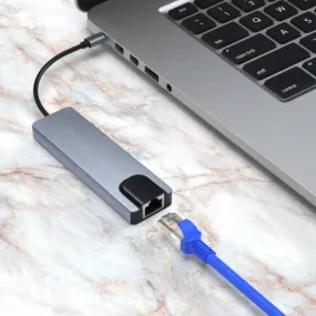 5 In 1 Type C Multi-Port Hub Q-TZ201