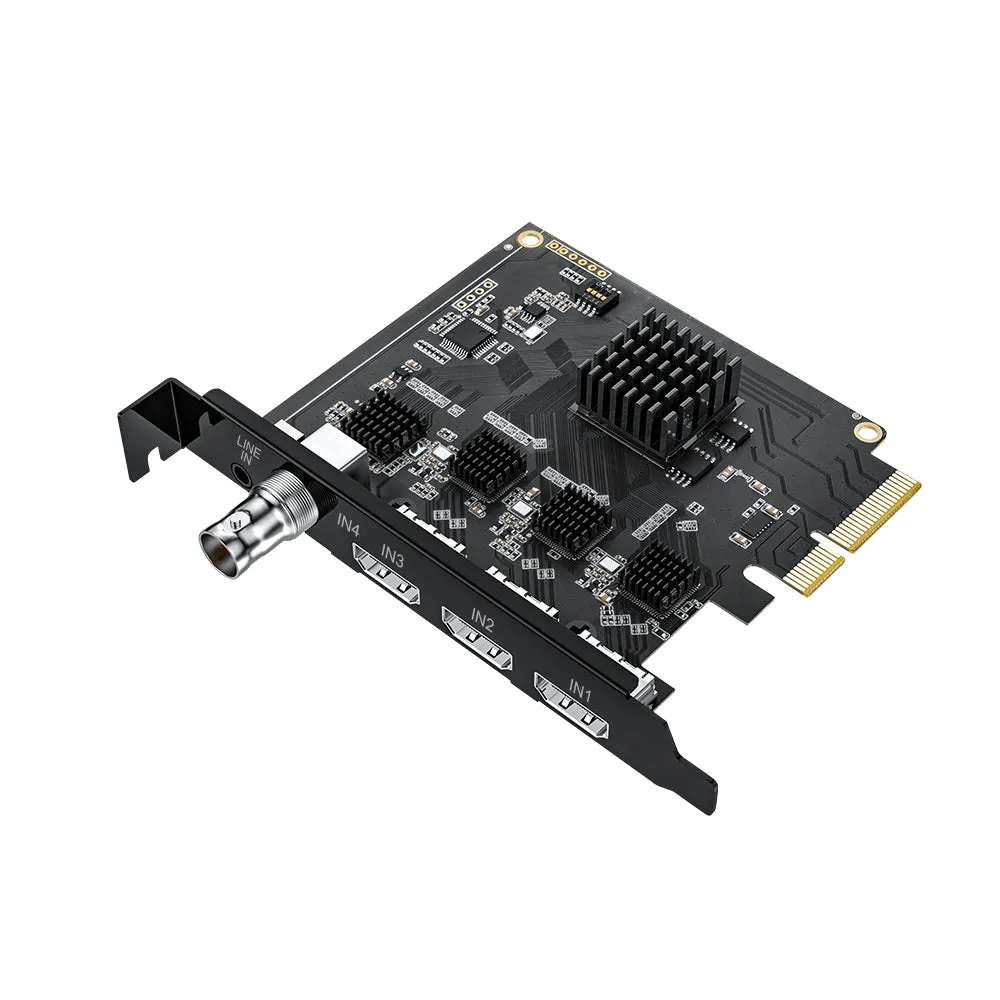 Acasis 3 HDMI 1 SDI In 1080P PCIe Video Capture Card with Linein Port