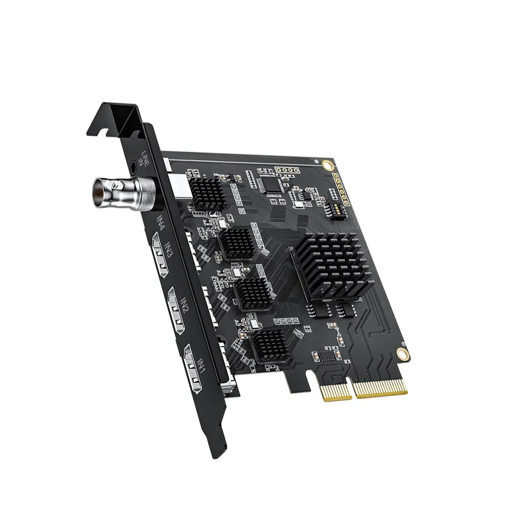 Acasis 3 HDMI 1 SDI In 1080P PCIe Video Capture Card with Linein Port