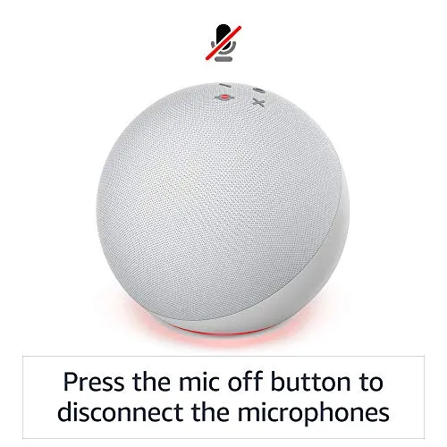 All-new Echo (4th Gen) | With premium sound, smart home hub, and Alexa | Glacier White