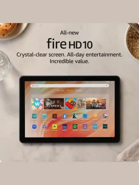 Amazon Fire HD 10 tablet, built for relaxation, 10.1" vibrant Full HD screen, octa-core processor, 3 GB RAM, latest model (2023 release), 32 GB, Ocean