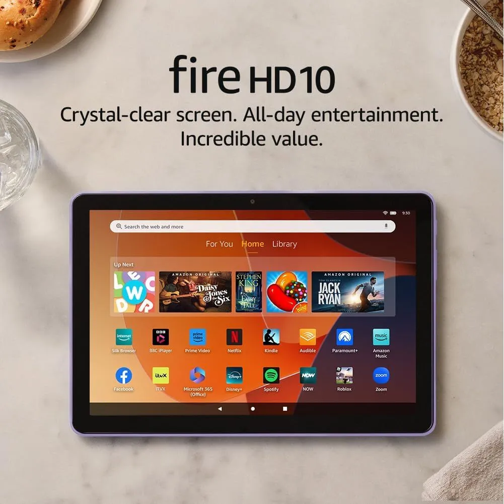 Amazon Fire HD 10 Tablet (Newest Generation, 2023 Release) 10.1-Inch Full HD Display, 32GB Storage - Lilac