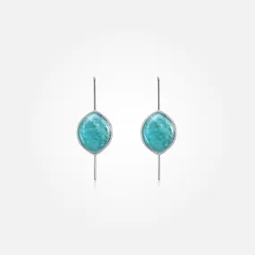 Amazonite Stone Earrings (Curved)