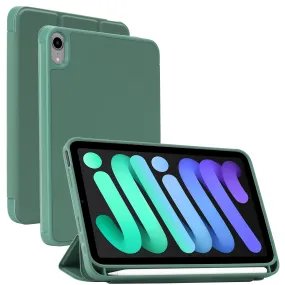 Arae for iPad Mini 6 Case [Corner Protection] Multi-Angle Viewing with Pencil Holder, Kickstand Feature, Auto Wake/Sleep
