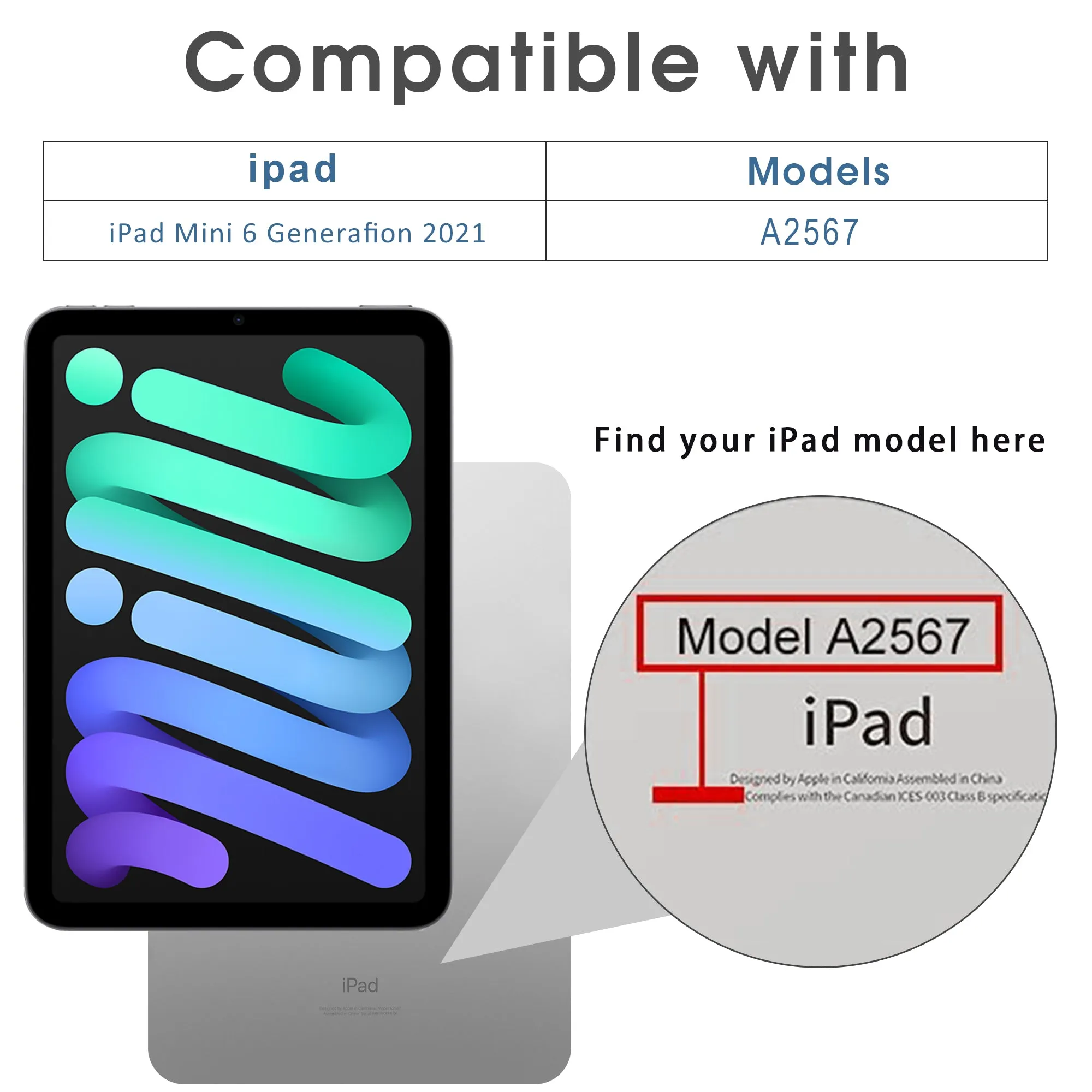 Arae for iPad Mini 6 Case [Corner Protection] Multi-Angle Viewing with Pencil Holder, Kickstand Feature, Auto Wake/Sleep