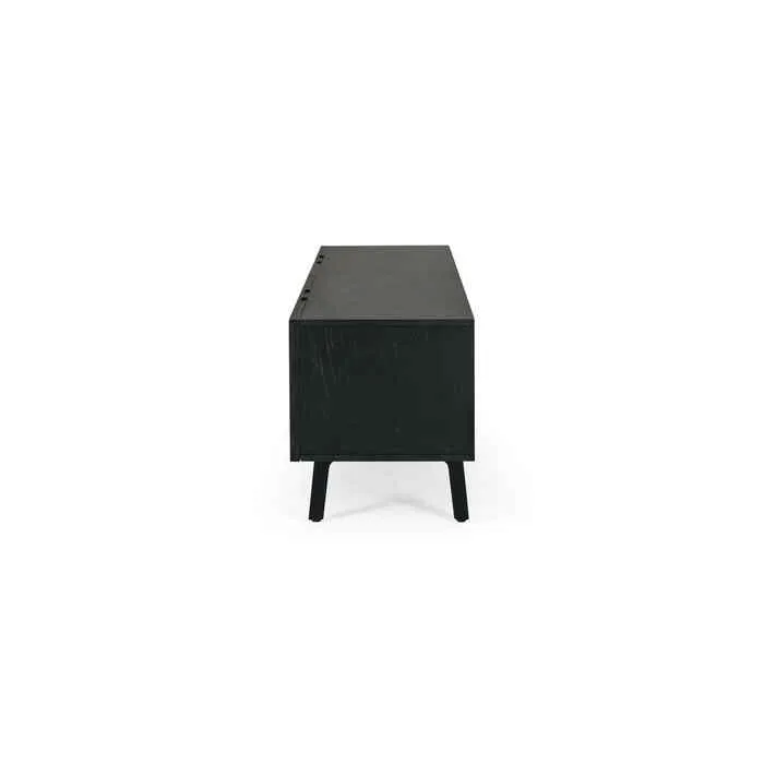 Arc TV Stand - Black Oak