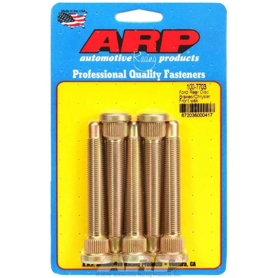 ARP Wheel Stud Kit - 1/2- 20, 3.00" Length, .625" Knurled Diameter - (5 Pack)