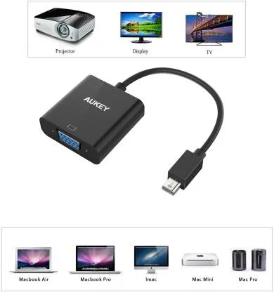 AUKEY CB-V7 Thunderbolt / Mini DisplayPort to VGA 1080P Adapter