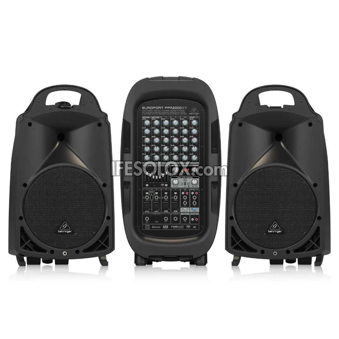 Behringer EUROPORT PPA2000BT Compact 8-Channel Portable PA System with Bluetooth, Mixer - Brand New