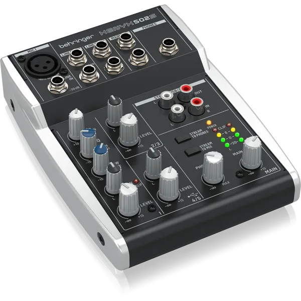 Behringer XENYX 502S Premium Analog 5-Input Mixer with USB Streaming Interface