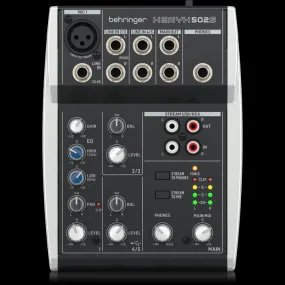 Behringer XENYX 502S Premium Analog 5-Input Mixer with USB Streaming Interface