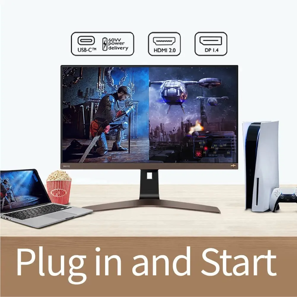 BenQ EW2880U 3840 x 2160 Pixels 28" 4K UHD IPS HDR10 Monitor( 90% DCI P3, Freesync, 3Wx2 Speakers,Hdmi,60W PD,Remote Control)