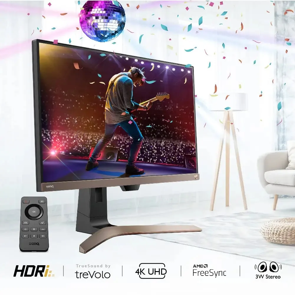 BenQ EW2880U 3840 x 2160 Pixels 28" 4K UHD IPS HDR10 Monitor( 90% DCI P3, Freesync, 3Wx2 Speakers,Hdmi,60W PD,Remote Control)