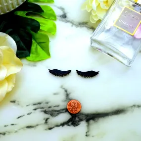 BLACK EYELASHES 2 Pieces in Laser Cut Acrylic Lash Lashes