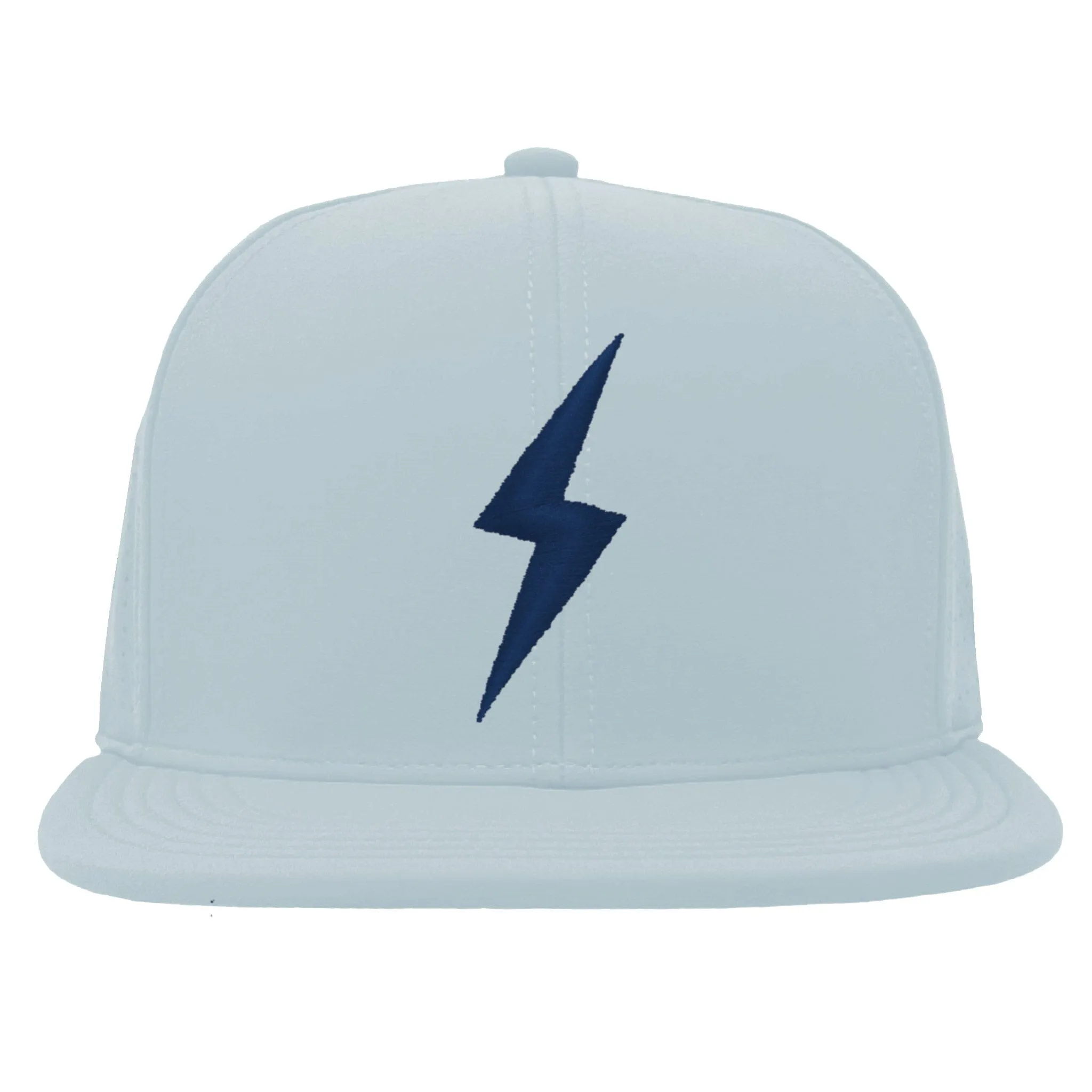 BRUCE BOLT SMART FIT Performance Game Hat - ICE BLUE w/ Navy Bolt