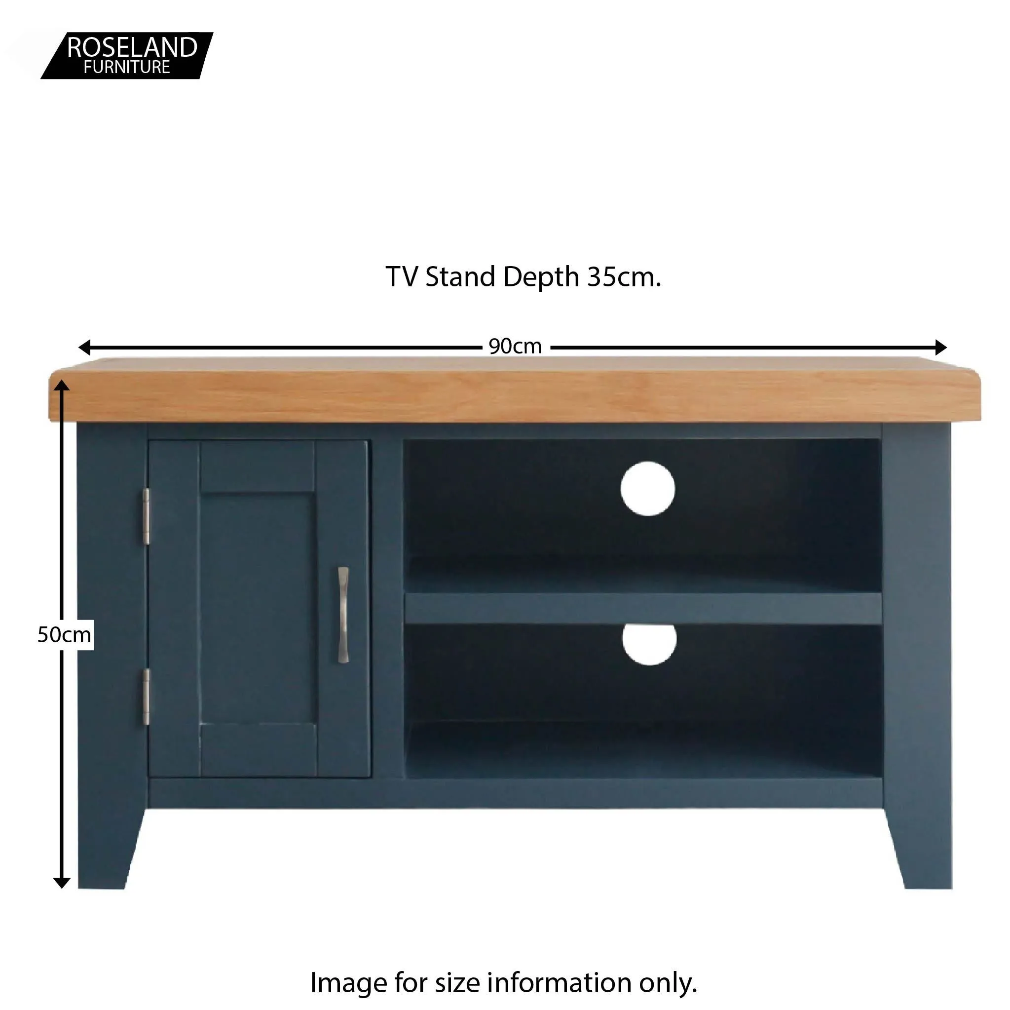 Chatsworth Blue 90cm Small TV Stand