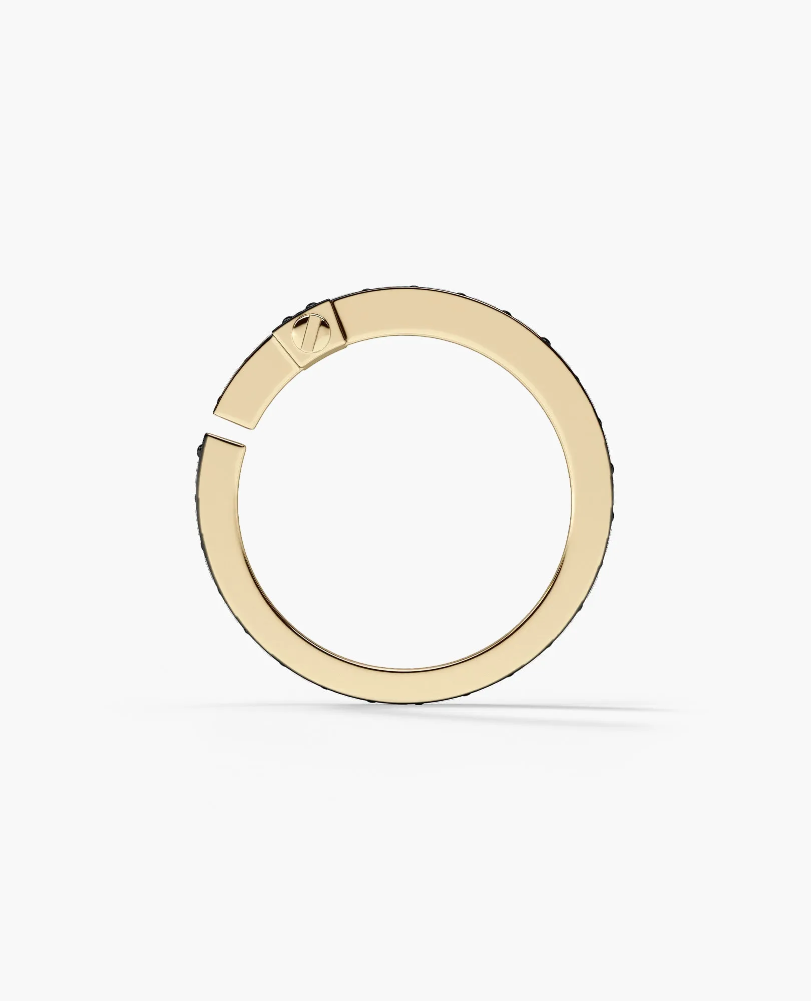 CROSS Gold Ring with 1.45ct Black Diamonds