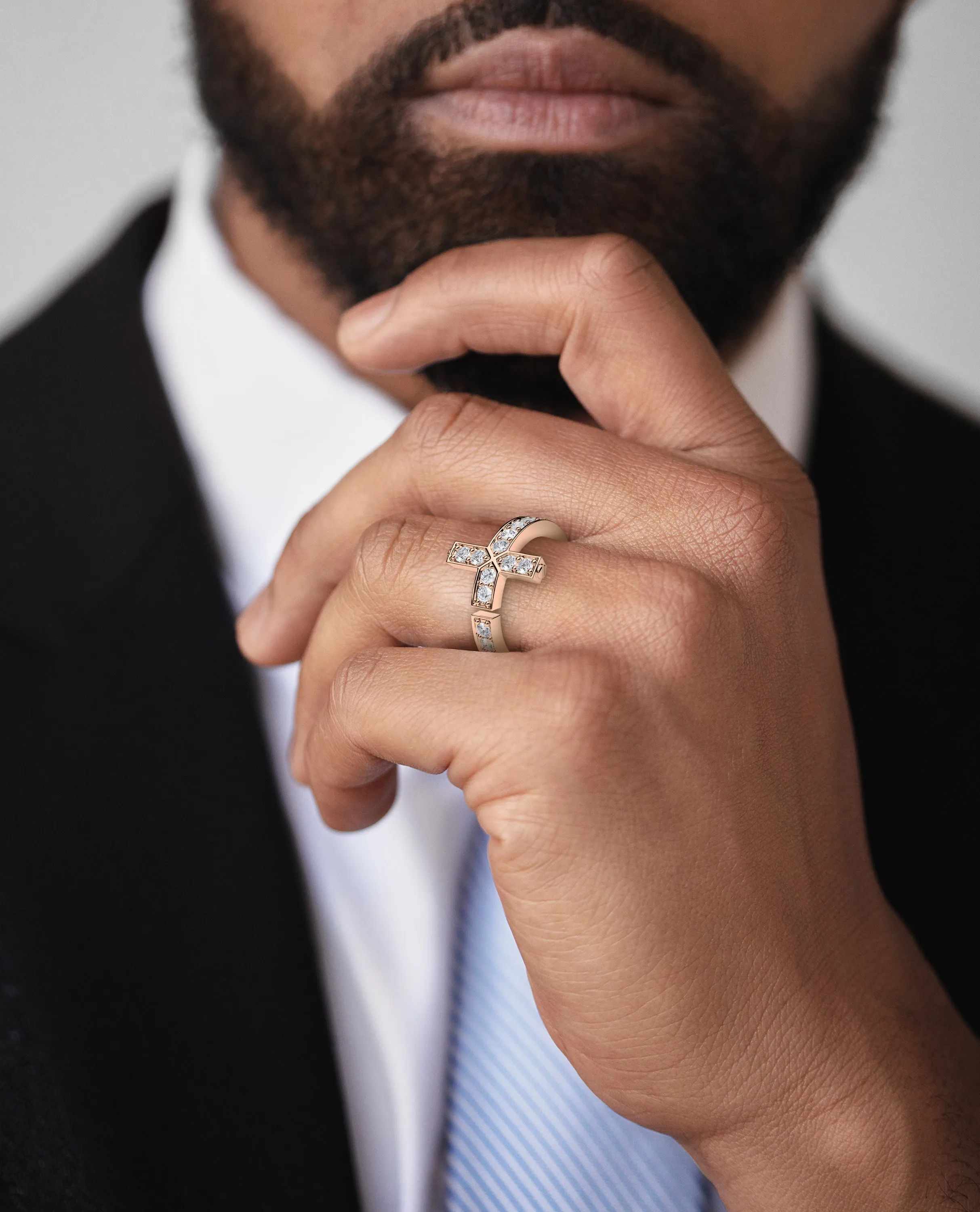 CROSS Gold Ring with 1.45ct Diamonds