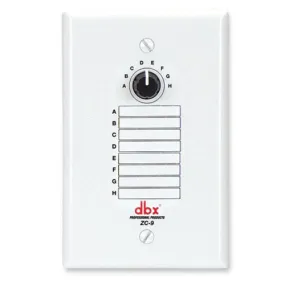 DBX ZC9 Wall Mounted Zone Controller w/ 8 Position Source Selector
