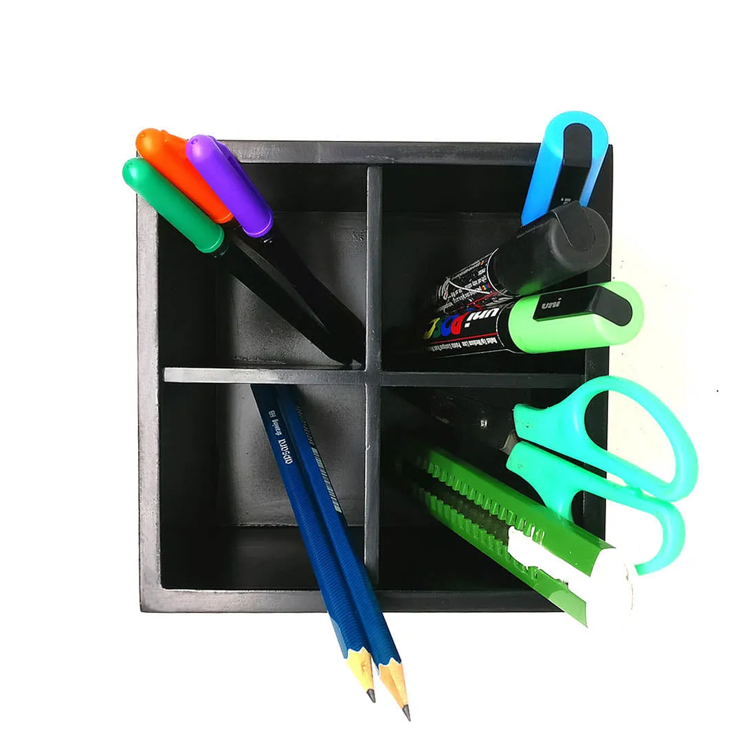 Desk Organizer For Stationery -  Diamond Pattern