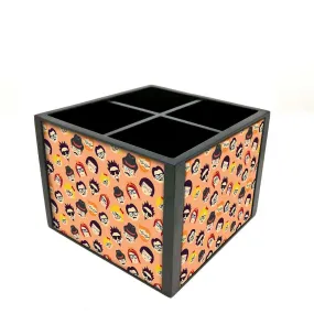Desk Organizer For Stationery -  Faces