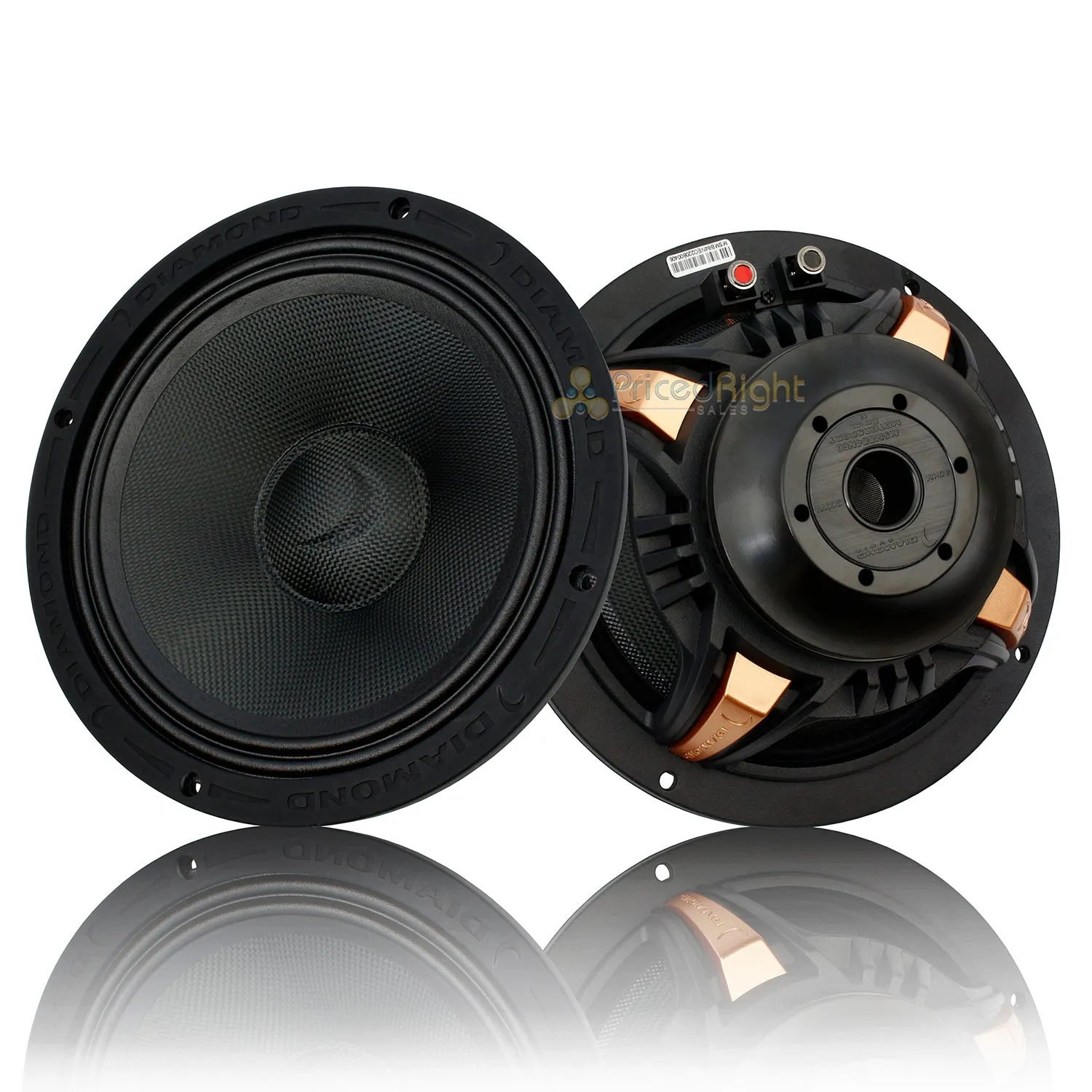 Diamond Audio MotorSport 8" Neodymium Mid Bass Speakers 4 Ohm 350W RMS 700W Max