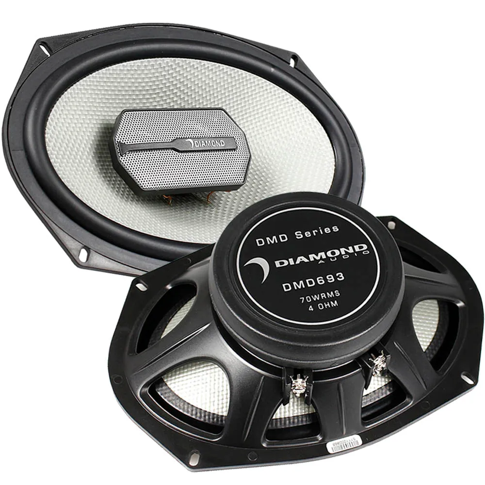 Diamond DMD Series 6x9" 3 Way Coaxial Speaker with 13mm PEI and 20mm Silk Dome Tweeter 70W