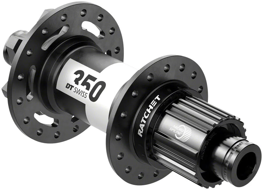 DT SWISS 350 REAR HUB - 12 X 148MM 6-BOLT MICRO SPLINE BLACK 28H 36PT