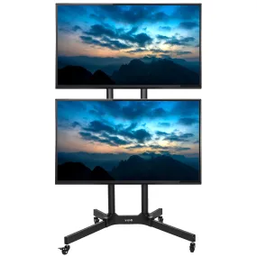 Dual Screen Cart for 32" to 65" TVs