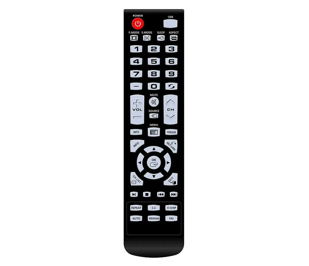 Element LCD and LED TV Remote Control