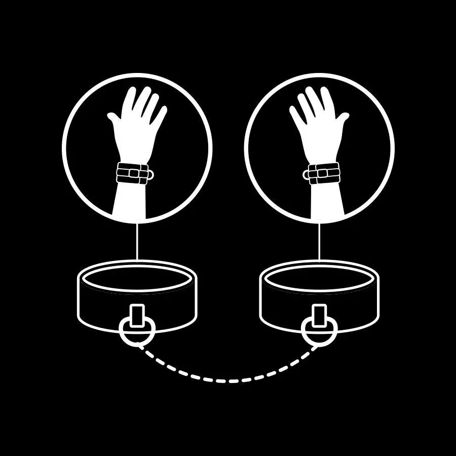 Fetish Submissive Handcuffs Vegan Leather