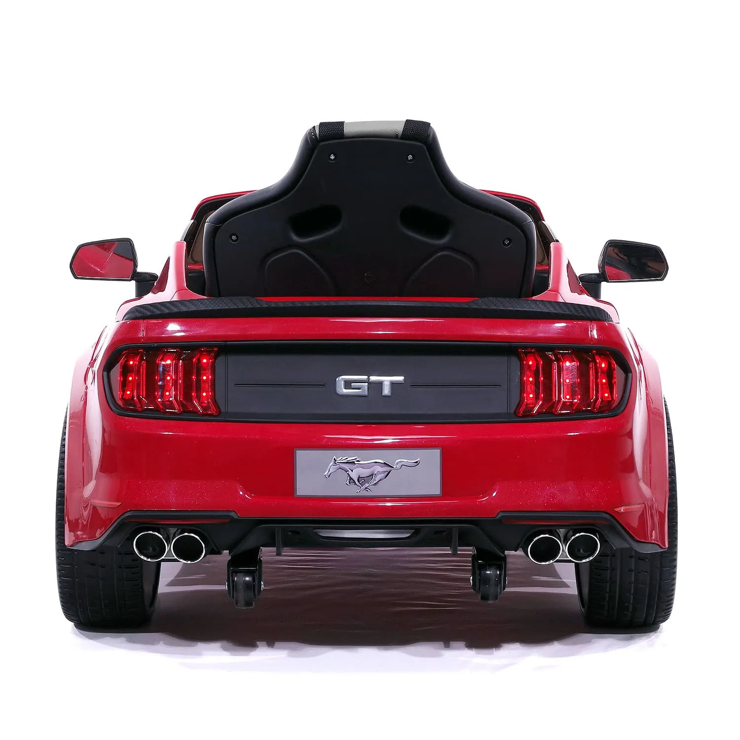 Ford Mustang GT Custom Edition 24V Kids Ride-On Car with R/C Parental Remote | Cherry Red