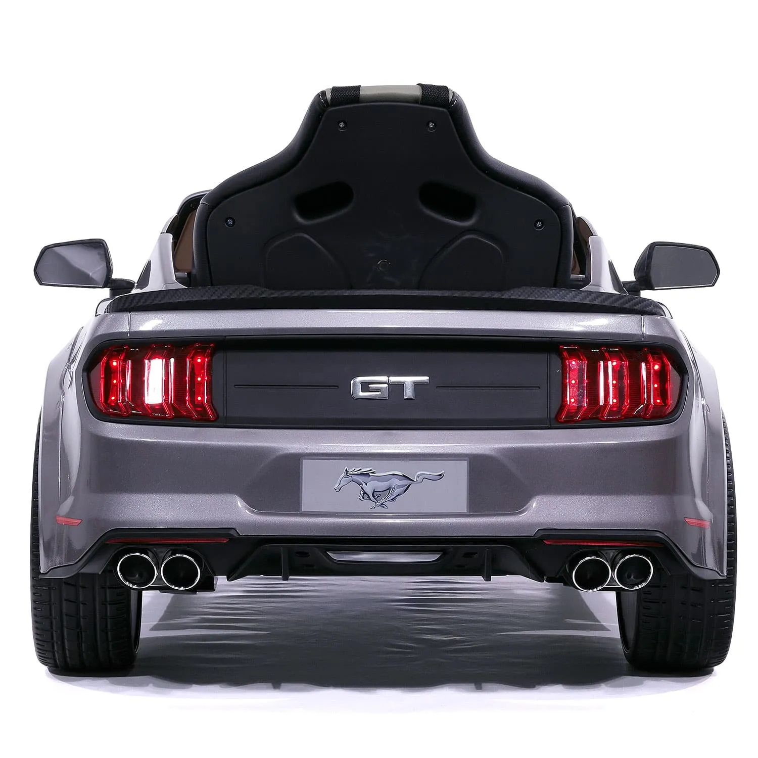 Ford Mustang GT Custom Edition 24V Kids Ride-On Car with R/C Parental Remote | Gray