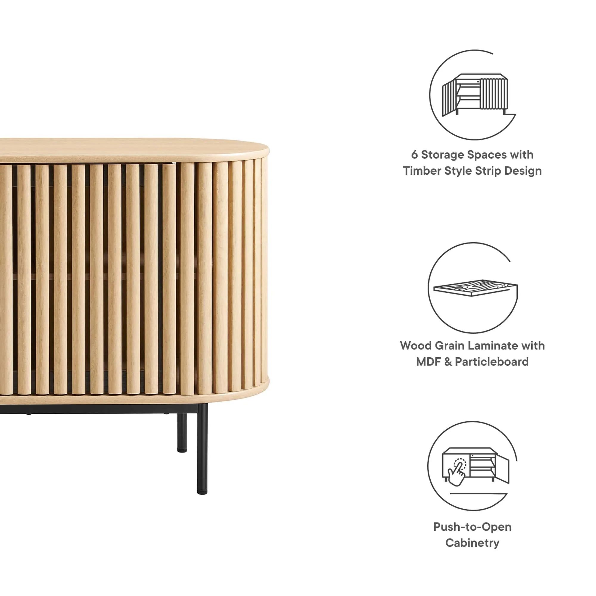 Fortitude 59” Oval Sideboard by Modway