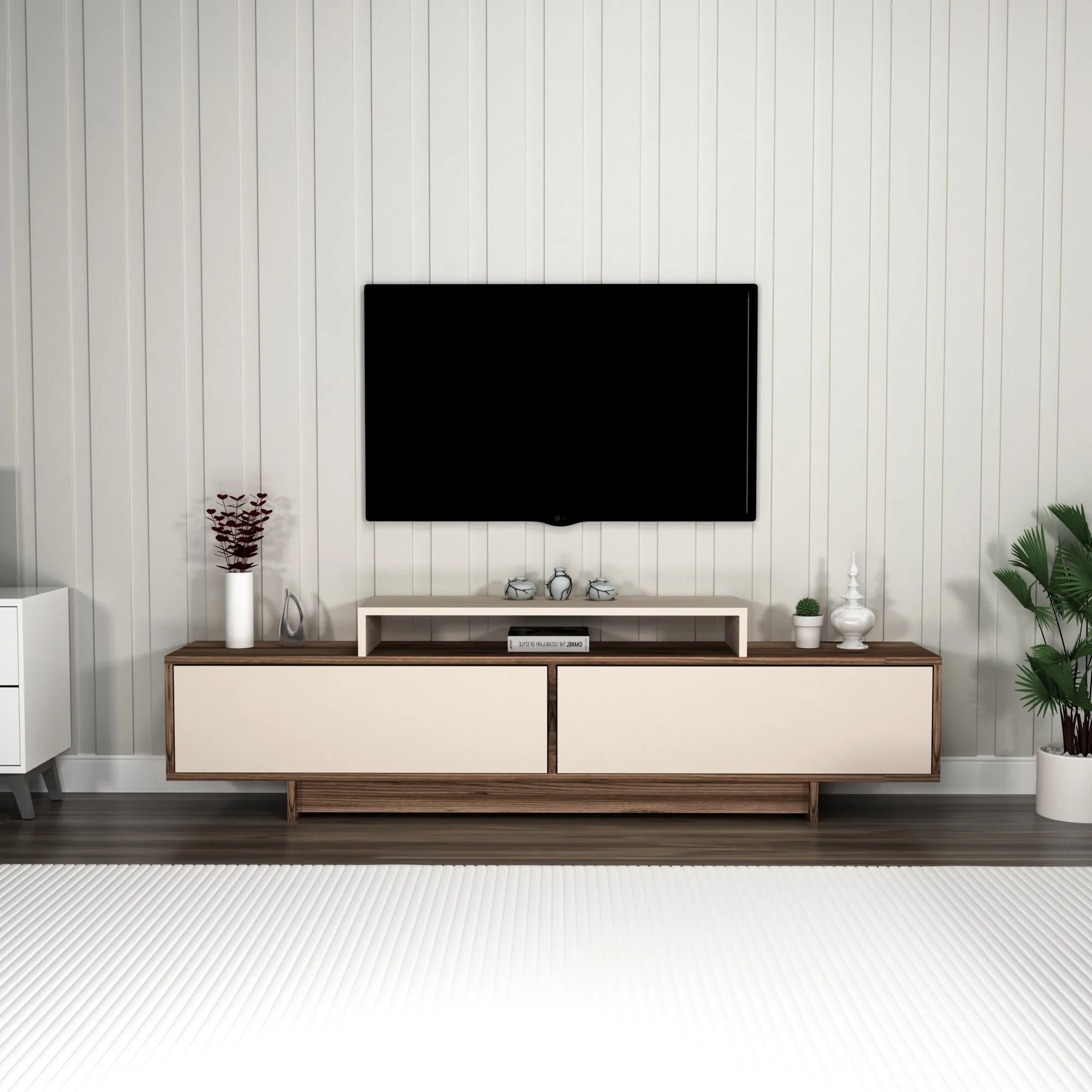 Gaia TV Stand and Entertainment Center with Storage Cabinets for TVs up to 78"