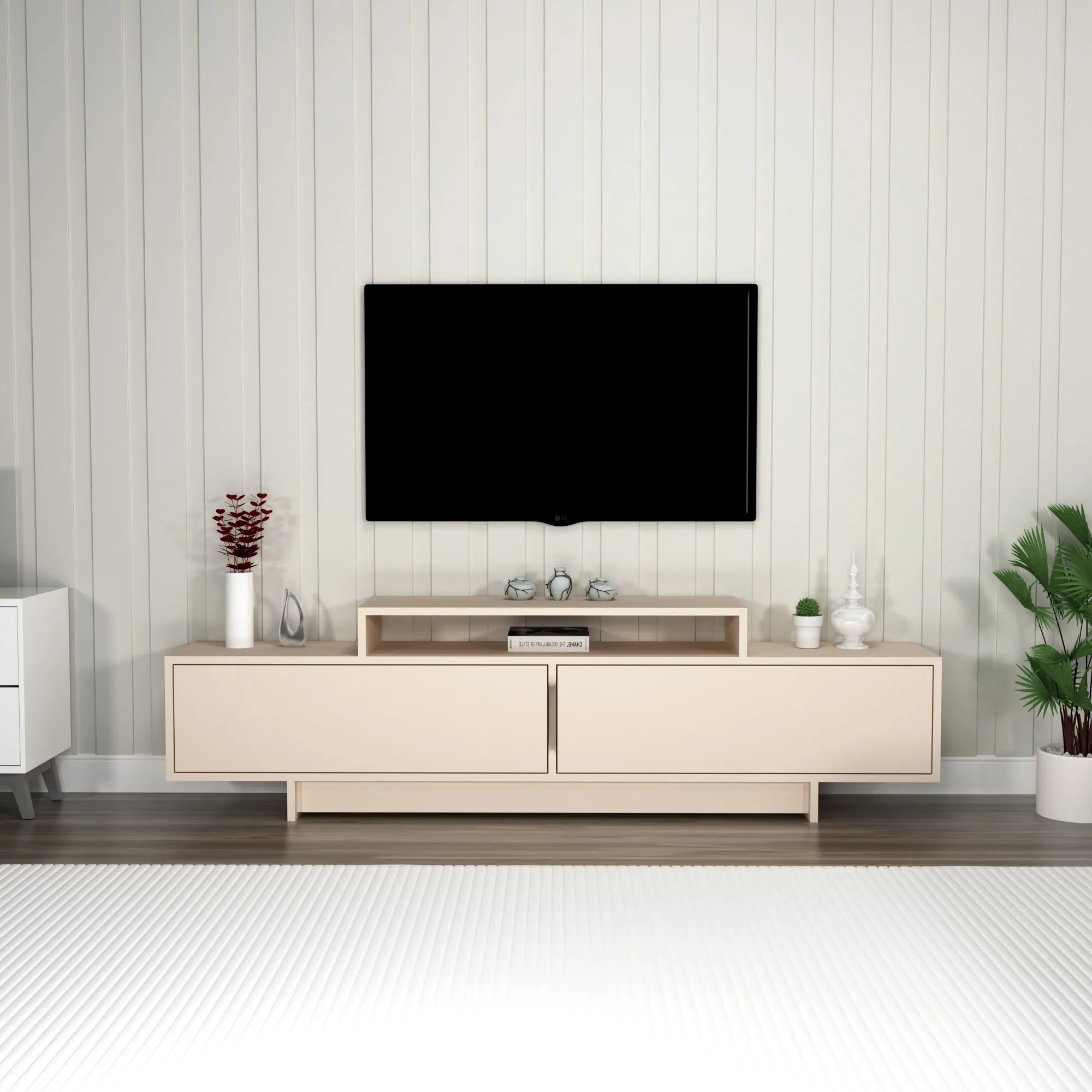 Gaia TV Stand and Entertainment Center with Storage Cabinets for TVs up to 78"