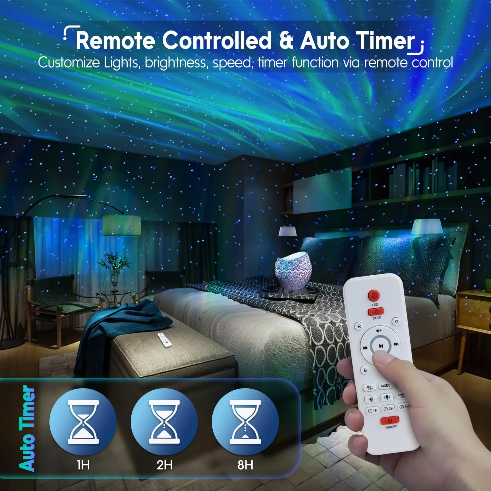 Galaxy Projector for Bedroom, Smart App Star Light Projector with Bluetooth Speaker